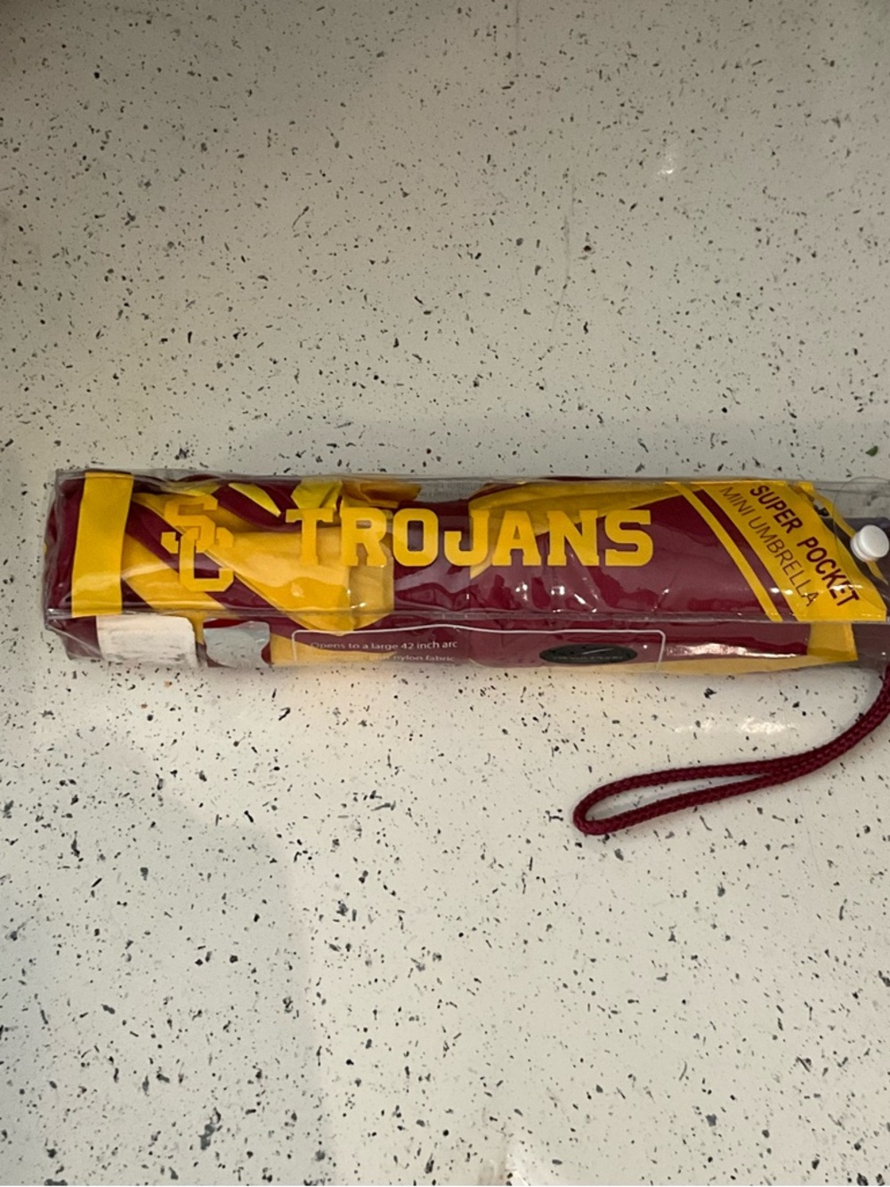 USC Trojans Maroon & Gold Compact Umbrella 42 inch Arch